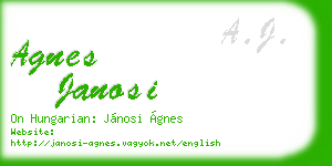 agnes janosi business card