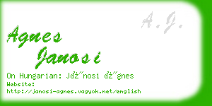 agnes janosi business card